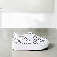Tenis para dama Isa Corazones color blanco — Calzado Maom